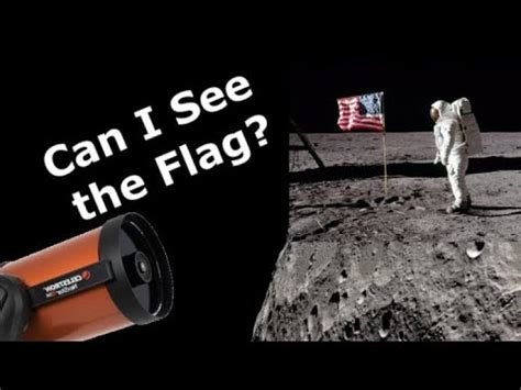 Can you see flag on the moon through telescope?