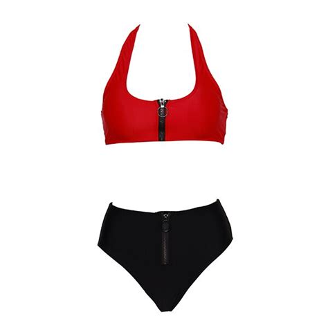 Jual PREORDER Andzhelika Zipper Bikinis Swimsuit For Women Bikini Set Biquini Sexy Brazilian Two