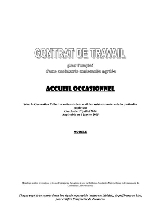 Contrat De Travail T L Chargement Gratuit Documents Pdf Word Et Excel