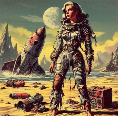 sci fi retro sci fi robot  sci fi art retro futurism sci fi art