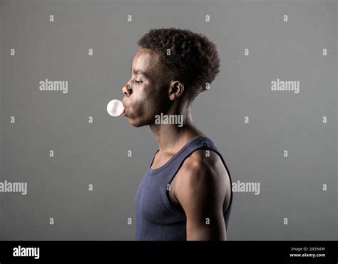 Portrait Chewing Gum Person Of Color Portraits Bubble Gum Chewing