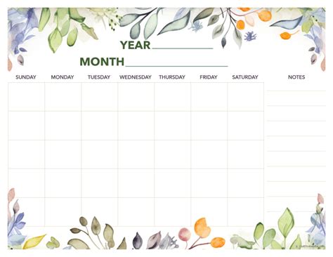 cute printable blank calendar printable blank calendar templates
