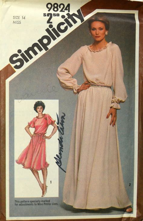 Uncut 1980s Simplicity Vintage Sewing Pattern 9824 Size 14 Misses