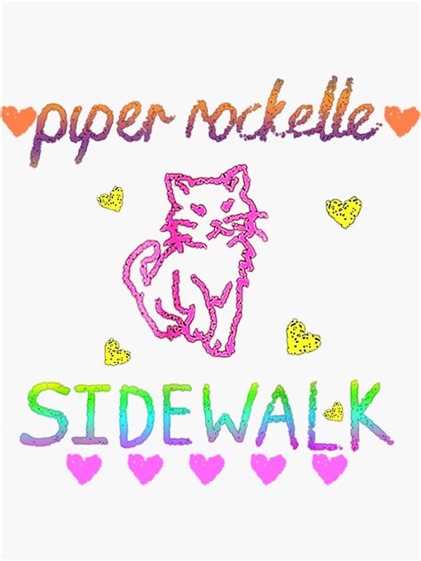 Funny Cat Vintage Piper Rockelle Sidewalk Sticker By Kazimvinson