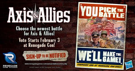 Renegade Announces New Axis Allies Site You Pick The Battle And