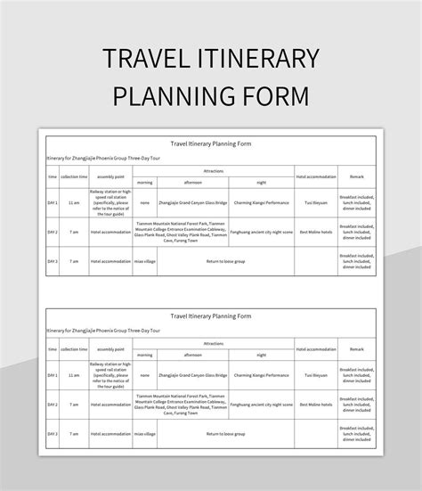Best Travel Itinerary Template Google Sheets - Infoupdate.org