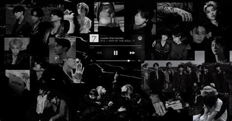 bts black aesthetic laptop wallpapers wallpaper cave
