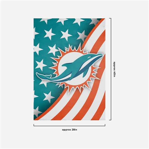 Miami Dolphins Americana Vertical Flag Miami Dolphins Team Colors