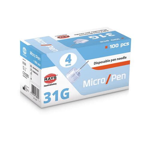 Игла для инъекции инсулина - 100-PEN31G4 - Rays - стерильная / ручка / 31G