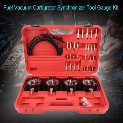 HOP Coffret 4pcs Jauges à Vide de Synchronisation de Carburateur sur