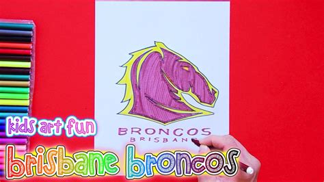 How To Draw And Color The Brisbane Broncos Logo National Rugby League Brisbane Broncos