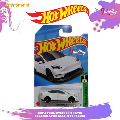Jual Hot Wheels Tesla Model Y Putih HW Green Speed Shopee Indonesia