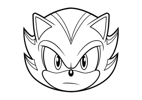 Mascara Sonic Para Imprimir - Rostro de Sonic para crear una máscara - Páginas de Sonic para imprimir