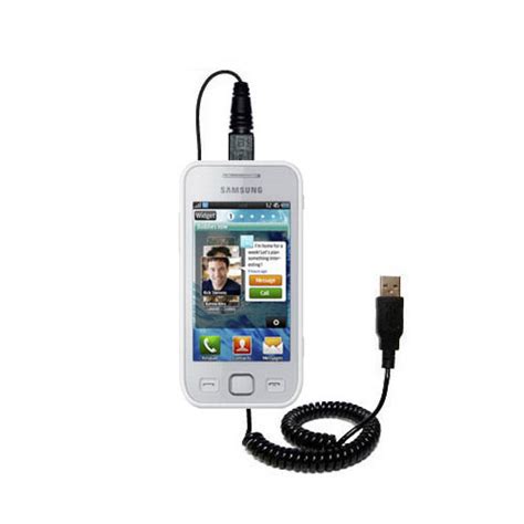 Coiled Power Hot Sync Usb Cable Suitable For The Samsung Wave With Both Data And Charge
