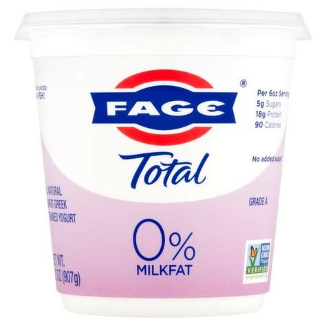 Fage Total Milkfat All Natural Nonfat Greek Strained Yogurt Oz