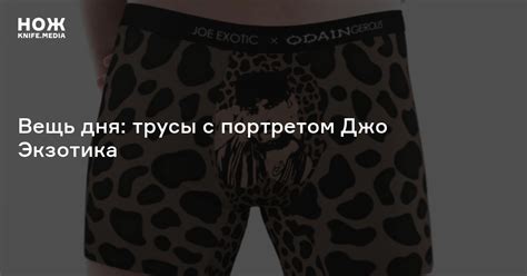 Вещь дня: трусы с портретом Джо Экзотика — Нож
