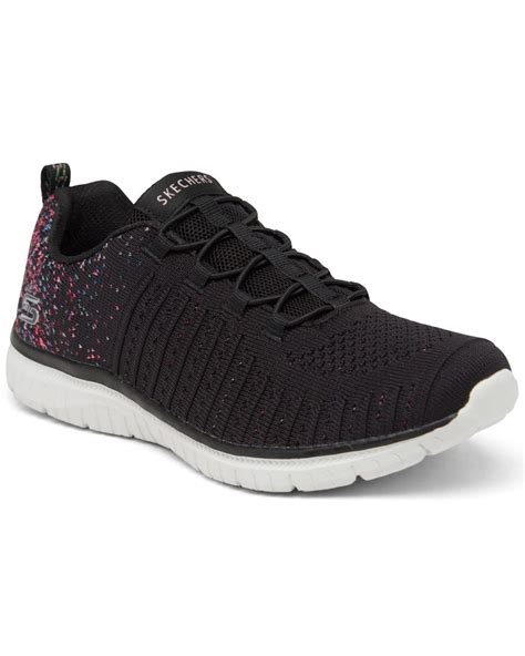 Skechers Virtue Slip On Walking Sneakers From Finish Line In Black Lyst