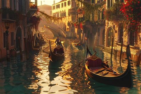 Premium Photo Romantic Gondola Rides Through Venice Canals