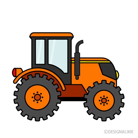 Tractor Naranja Gratis Dibujos Animados Im Gene Illustoon Es