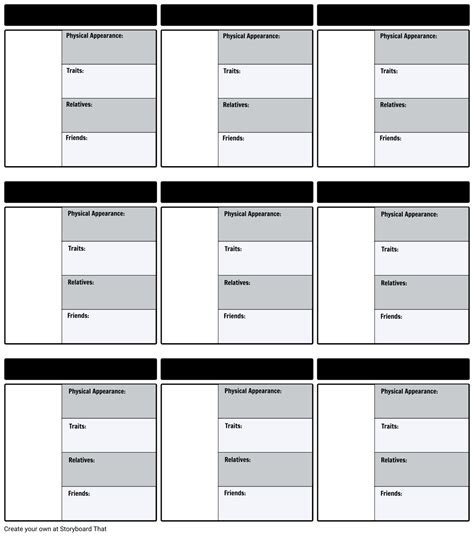 Character Map Template Printable Word Searches