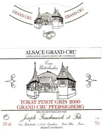 Freudenreich Joseph Eguisheim Etiquettes De Vin D Alsace