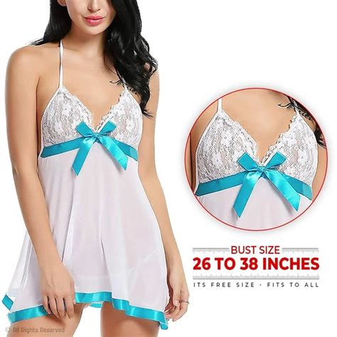 Buy Babydoll Hot And Sexy White Exotic Naughty Night Dress For Girls FREE SIZE First Night