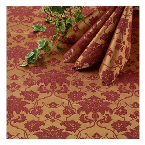 Скатерть "Матти" золотисто-бордовая с узором купить для кафе - МК Альтера