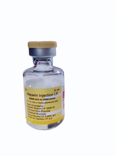 Heparin Sodium Injection, 25000 IU at ₹ 230/vial in Surat | ID ...