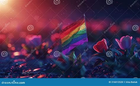 Pride Month Lgbt Community Lesbian Bisexual Gay Parade Flag Rainbow Colourful Freedom Happy