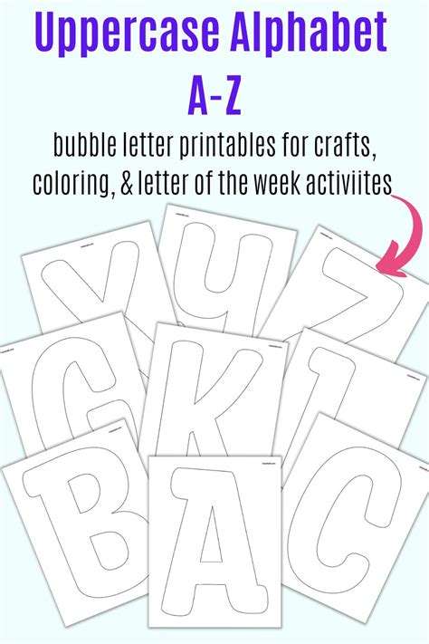 bubble letters alphabet template