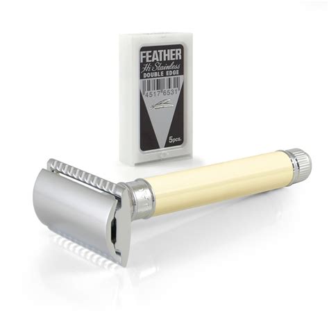 Edwin Jagger DE87bl Safety Razor - Ivory handle - Mens Room Barber Shop ...