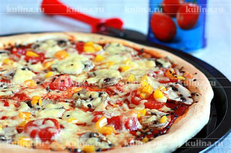 Пицца с грибами и сыром – рецепт приготовления с фото от Kulina.Ru