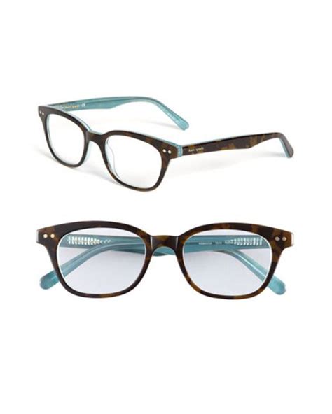 Kate Spade Rebecca 49mm Reading Glasses In Blue Tortoise Aqua Lyst