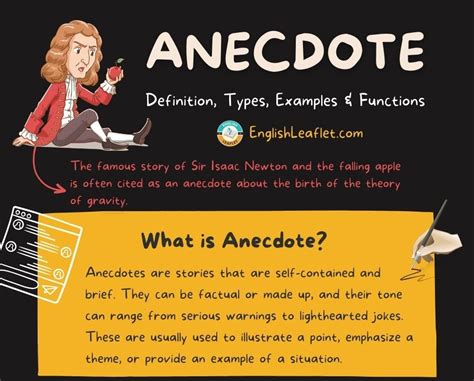 What is Anecdote? Types and Examples in Literature - EnglishLeaflet