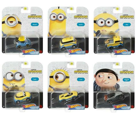 Buy Hw Character Cars Hot Wheels Character Cars Minions The Rise Of Gru Complete Set Of All