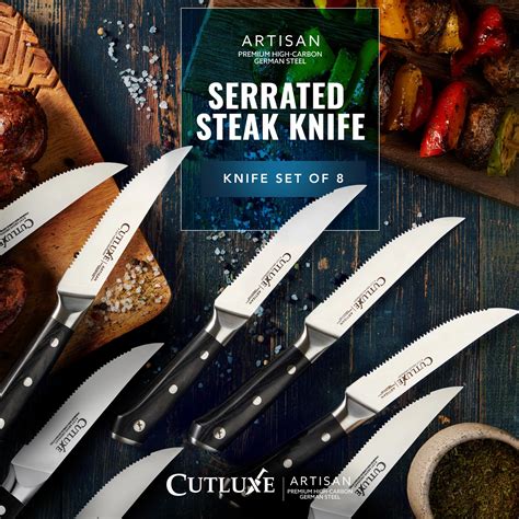 Serrated Edge Steak Knives Set 8-Piece