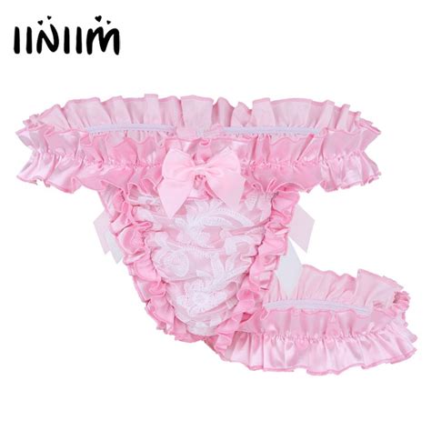 Acheter Lingerie Iiniim Gay Culottes En Dentelle Dentelle Frilly Satin