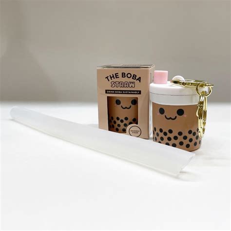 Authentic Boba Tea Straw Set Straw And Keychain Furniture And Home