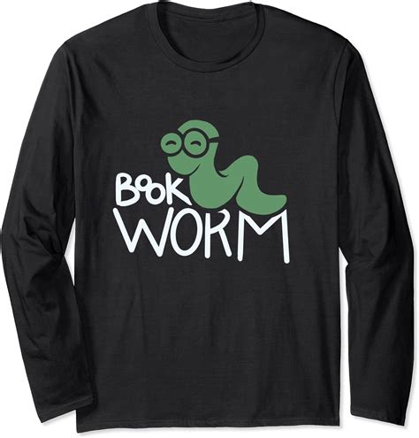 Bookworm Cute Book Worm Long Sleeve T Shirt Uk Fashion