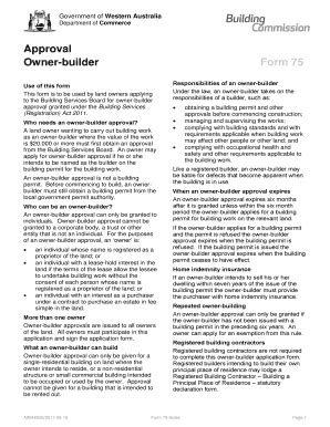 Fillable Online Approval Owner Builder Form 75 Department Of Commerce