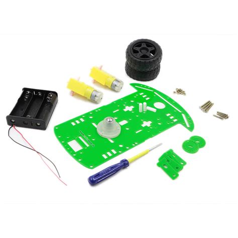 Coloured 2wd Smart Robotic Car Two Wheel Drive Kit With Acrylic Chas