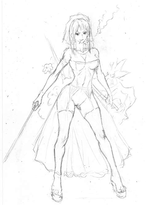 Yakuza Oneechan 9 Sketch By MikazukiShigure Hentai Foundry