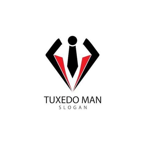 Premium Vector Tuxedo Man Logo Design Vector Template