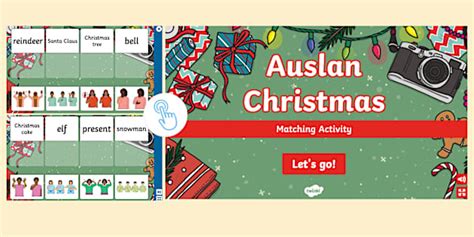 Auslan Christmas Interactive Word Mat Teacher Made