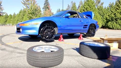 Mr2 Gets New Wheels Test Fit Youtube