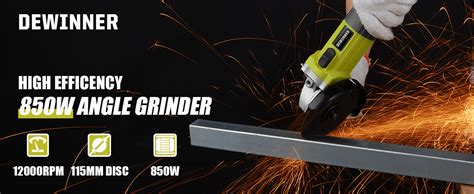 Dewinner Angle Grinder Corded Cutting Grinding Polishing With Disc