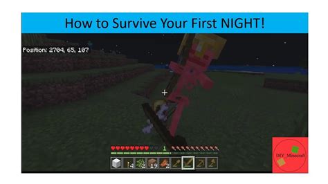 How To Survive Your First Night In Minecraft Youtube