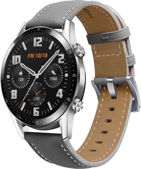 Кожаный ремешок Folsa для Huawei Watch GT 2 46mm Grey (31545-33) – фото ...