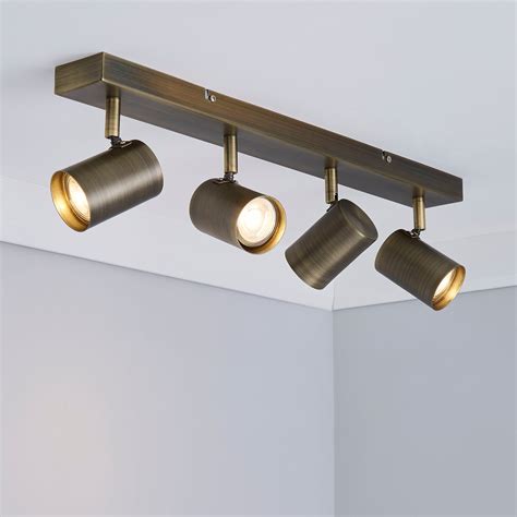 Newark 4 Light Antique Bronze Spotlight Bar | Bronze ceiling lights ...