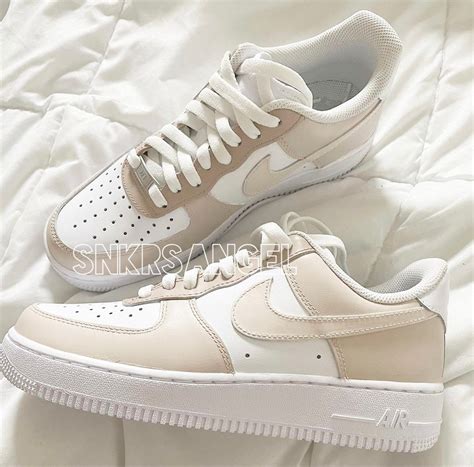 Custom Nike Air Force 1 Low Cream Nude Beige Etsy